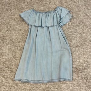 Denim off the shoulder dress